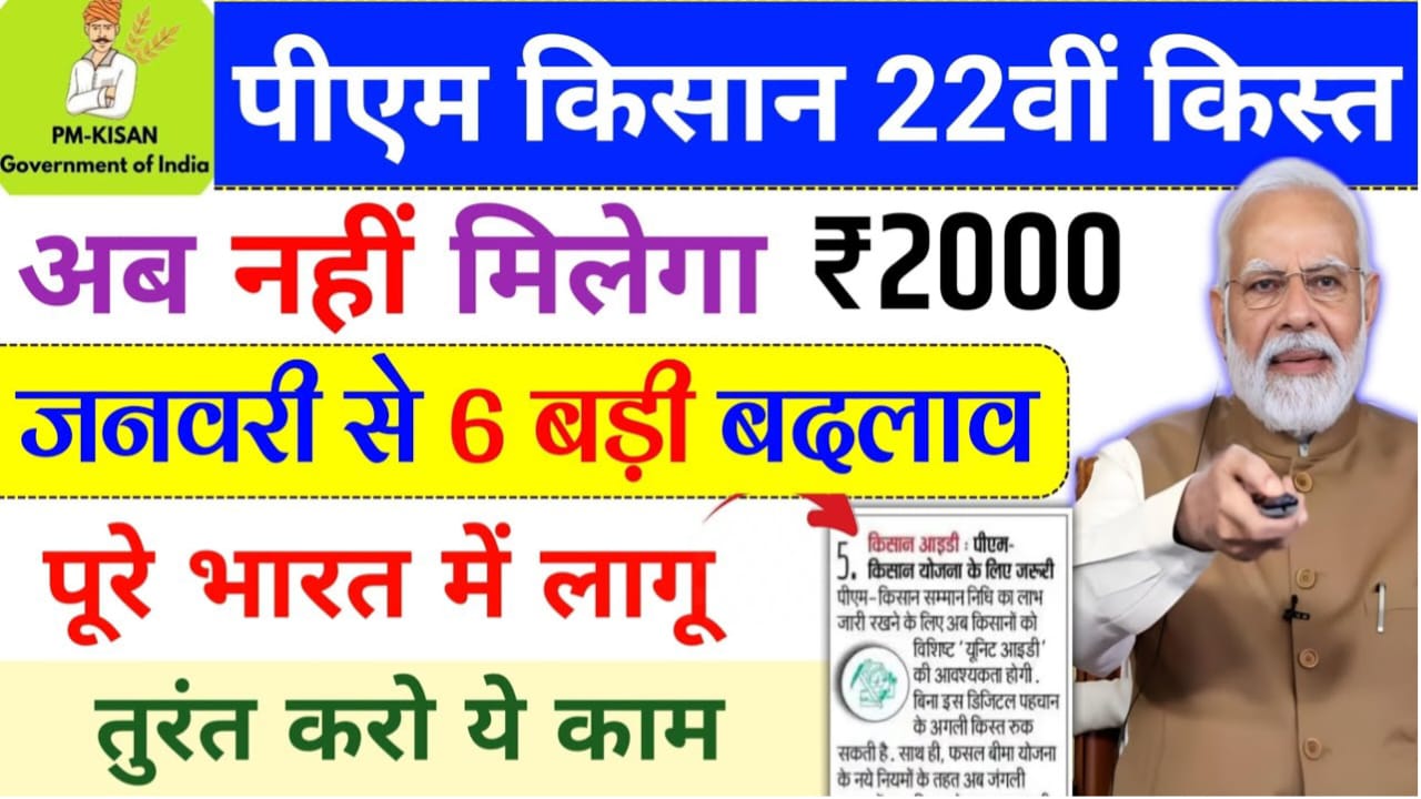 PM Kisan 22th Installment Date